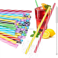 Smartops Personnaliser Paille pour Boisson, Spirale Intérieure Paille Réutilisable, Quencher Pailles pour Gobelets