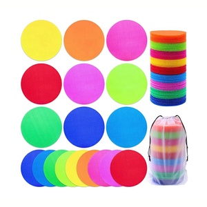 Classroom Sitting Carpet Eco-Friendly Self-Adhesive Dot Number Printed Nylon Floor Rug Circles Marker Spot <strong>Hook</strong> <strong>and</strong> <strong>Loop</strong> Dot - Product Image 5