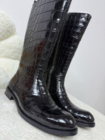 Bottes d'hiver pour homme en cuir de crocodile 100% - Choisissez la couleur pour commander