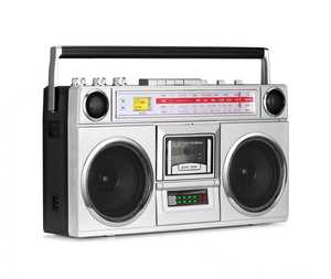 Radio FM/AM/SW, Reproductor de Casetes con Diseño Retro de los 80, Radio Antigua, Reproductor de Casetes Portátil con Altavoz - Product Image 3