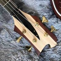Guitare basse électrique sculptée 4 cordes LK 4004 avec manche à travers le corps, style Ricks personnalisé