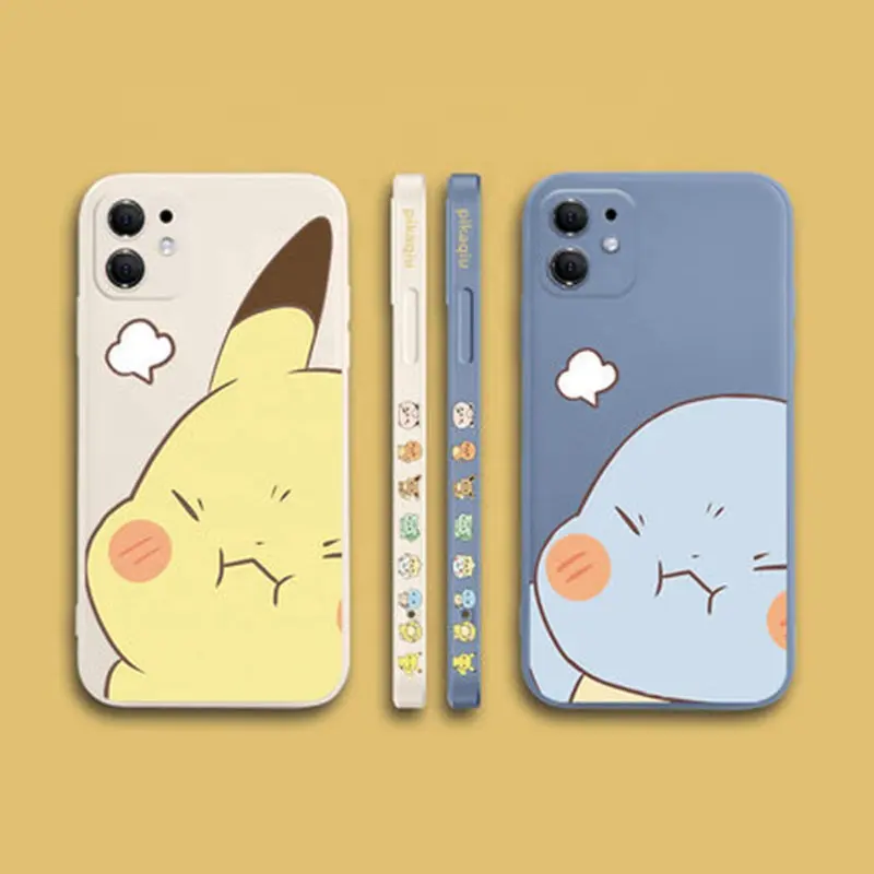 Custom Logo Protective Anti Fall Shockproof Mobile Cases Cute Cartoon Side Pattern Silicone Soft Phone Case for iPhone 11/12/13