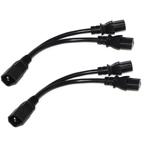 Type 2 in 1 <strong>Extension</strong> Iec 320 <strong>Plug</strong> Connector Splitter C13 C14 <strong>Socket</strong> Cable Cords - Product Image 6