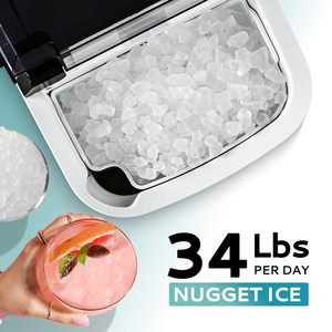 Euhomey Nugget <b>Ice</b> <b>Maker</b> 34lbs Daily Auto Cleaning Portable Countertop Machine Electric Countertop <b>Ice</b> <b>Maker</b> Euhomy Countertop N - Product Image 2
