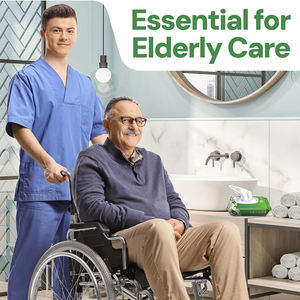 Lingettes humides jetables personnalisables avec logo, non alcoolisées, non lavables, pour patients adultes, pour le lit et le bain, écologiques, antibactériennes, jetables dans les toilettes - Product Image 2