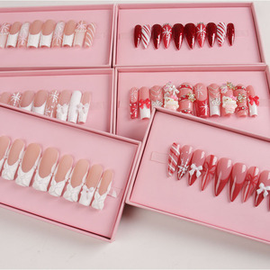 <span class=keywords><strong>Uñas</strong></span> Postizas <span class=keywords><strong>de</strong></span> Lujo Reutilizables con <span class=keywords><strong>Diseño</strong></span> Navideño <span class=keywords><strong>de</strong></span> Moda, Cobertura Completa, Pre-diseñadas, con Pegamento, <span class=keywords><strong>para</strong></span> Fiestas y Bodas - Product Image 3