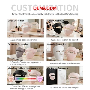 Masque facial LED 4 couleurs en gros, alimenté par USB, micro-courant, lumière rouge, massage du visage pour voyage et usage domestique - Product Image 6