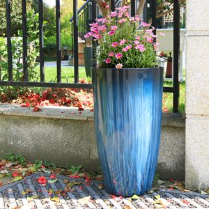 2 PCS Plastic Flower Pots Nordic Elegant Glazed <b>Large</b> Decorative <b>Planters</b> for Indoor - Product Image 5