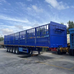 Semi-remorque à plateau à 5 essieux en acier de 90 tonnes de bonne qualité pour le <span class=keywords><strong>transport</strong></span> de bétail/vaches/porcs/volailles/<span class=keywords><strong>animaux</strong></span> - Product Image 4