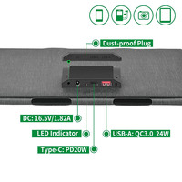 Panel Solar Plegable OEM de 10W 15W 30W, Cargador Solar Portátil a Prueba de Agua con Salida USB DC para Estación de Energía al Aire Libre