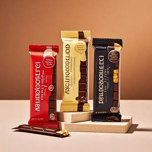 Sachet personnalisé imprimé avec logo en aluminium, scellé sur 3 côtés, pour emballage alimentaire de sucettes aux champignons, sachet refermable en Mylar pour barres chocolatées - Product Image 4