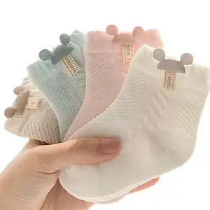 Summer breathable cozy cotton baby girl socks newborn baby socks cartoon cute infant short tabi toddler socks