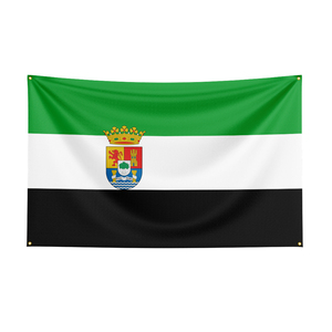 Bandera de España de 3x5 pies, Impresa Digitalmente, Personalizada, de Poliéster Resistente, de <span class=keywords><strong>Extremadura</strong></span>, España, para Decoración - Product Image 1