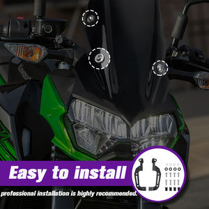 XXUN moto pare-brise pare-brise pare-vent déflecteur d'écran pour <span class=keywords><strong>Kawasaki</strong></span> <span class=keywords><strong>Z400</strong></span> Z 400 2019 2020 2021 <span class=keywords><strong>2022</strong></span> 2023 2024 - Product Image 2