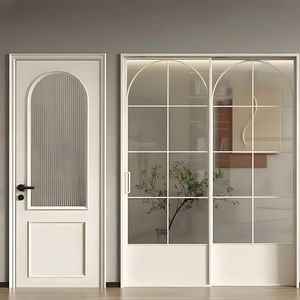 Portes intérieures modernes en verre et aluminium Chantadoor OEM ODM pour hôtels et appartements, <span class=keywords><strong>prix</strong></span> d'usine - Product Image 1