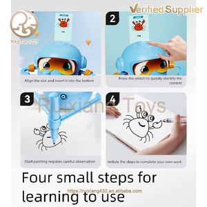 Tương tác nhựa vẽ Robot đồ chơi cho trẻ em đầu giáo dục Tiếng Anh Đồ chơi khuyến khích trí thông minh & giác ngộ - Product Image 3