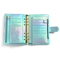 Carpeta metálica de piel sintética con diseño de serpiente A5, A6, A7, organizador, planificador, con cremallera y bolsillo para presupuesto