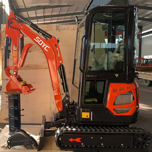 Frete Grátis 1.8 Ton Mini Escavadeira Terraplanagem Máquinas Pequeno Bagger Paisagismo Borracha All Terrain Crawler Micro Escavadeira - Product Image 3