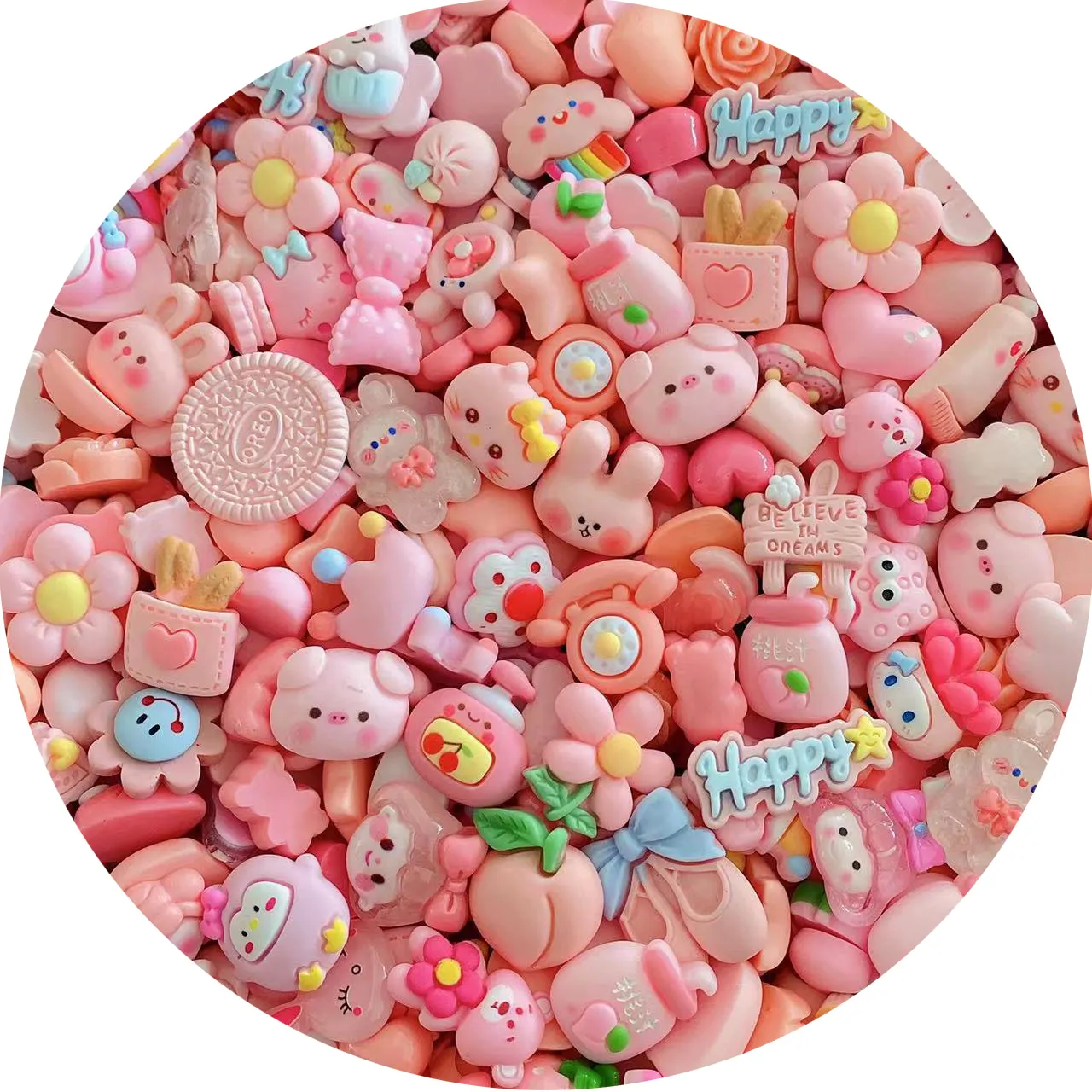 Wholesale Cute Candy Cartoon Resin Flatback Cabochon Charms For Nail Art Decorations DIY Hair Pin Phone Case Slime Craft Toys