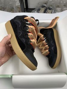 Luxury Leather Sports <b>Shoes</b> High Quality Sneakers with Thick Soles and <b>Wide</b> Laces Fashionable and Trendy for Summer and Autumn - Product Image 2