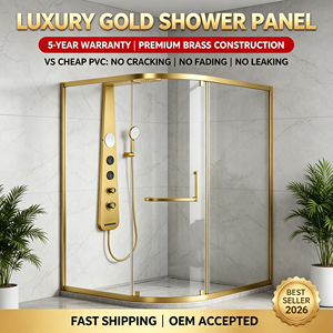Colonne de <span class=keywords><strong>douche</strong></span> <span class=keywords><strong>en</strong></span> acier inoxydable étanche couleur or brossé avec robinet <span class=keywords><strong>en</strong></span> céramique, vente <span class=keywords><strong>en</strong></span> gros, Chine - Product Image 6
