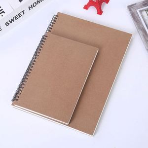 Bloc-notes à spirales en kraft avec impression de logo, cadeau promotionnel - Product Image 2