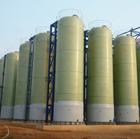 Tanque de Almacenamiento Horizontal de Plástico Reforzado con Fibra de Vidrio (PRFV), Utilizado para Almacenar Líquidos Corrosivos