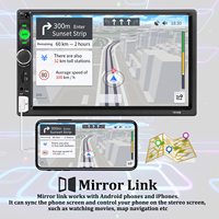 Autoradio 2Din 7'' Écran tactile HD Audio 7010B Autoradio Caméra de recul BT FM Mains libres Lecteur DVD MP5 Stéréo de voiture