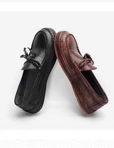 Chaussures en cuir imperméables pour hommes, style décontracté à franges, à enfiler, bout rond, respirantes pour l'été, idéales pour les affaires - Product Image 4
