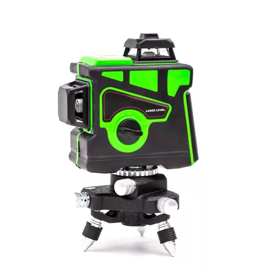 3D Green 12 Line Level High Precision Strong Light 360 Degree Horizontal Vertical Self Leveling Rotary Laser Level