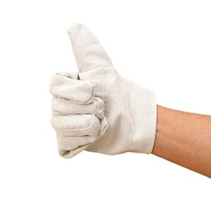 Canvas Welding <b>Gloves</b> 24 Stitch Double Layer Cotton Lined Wear Resistant For Construction Industry - Product Image 2