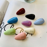 Couleur personnalisée Mignon Femmes Coiffe Cheveux Accessoires Goutte D'eau Écaille De Tortue 4cm Bonbons Couleur Mignon Pinces À Cheveux Pinces À Cheveux