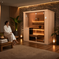 Sauna hybride d'intérieur de qualité commerciale, portable, moderne, électrique, à faible EMF et infrarouge lointain, tailles personnalisées OEM/ODM