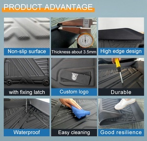 Tapis de sol économiques pour voiture, tapis de sol personnalisés 3D en TPE, accessoires pour coffre de voiture, tapis de sol pour Toyota <span class=keywords><strong>Tacoma</strong></span> 2016-2023 - Product Image 4