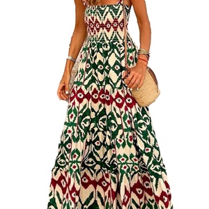 Robes Florales Françaises Personnalisables pour Femme, Style Resort, Imprimé Élégant, Dos Élastique, Idéales pour l'Été et l'Automne - Product Image 2