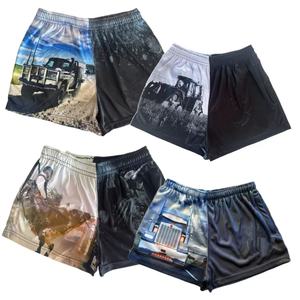 PURE Custom Western Country Two Tone Footy <span class=keywords><strong>Shorts</strong></span> Activewear Rugby League Training Footy Wear Beach Gym <span class=keywords><strong>Shorts</strong></span> con bolsillos con cremallera - Product Image 3