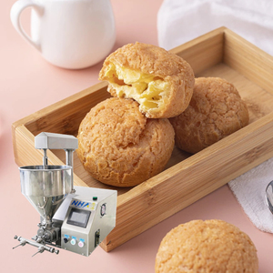 Pan galleta Donut crema inyector <span class=keywords><strong>mantequilla</strong></span> Puff pastel máquina de llenado para pastel - Product Image 1