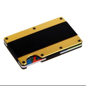 Copper Card Holder 86mm x 54mm Aluminum <b>RFID</b> Protection Credit Card Clip Multi Functional <b>Wallet</b> - Product Image 2