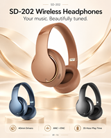 Casque sans fil pour le télétravail avec micro anti-bruit, casque sans fil à réduction active du bruit