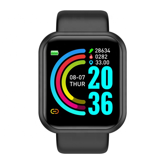 Оптовая продажа, наручные часы, умные часы IP67 Y68 D20, спортивные умные часы для фитнеса