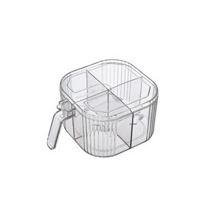 Spice <b>Container</b> Set Multi Compartment With Handle Flip Top Lid For Kitchen Solid Seasonings Storage M Size - Product Image 5