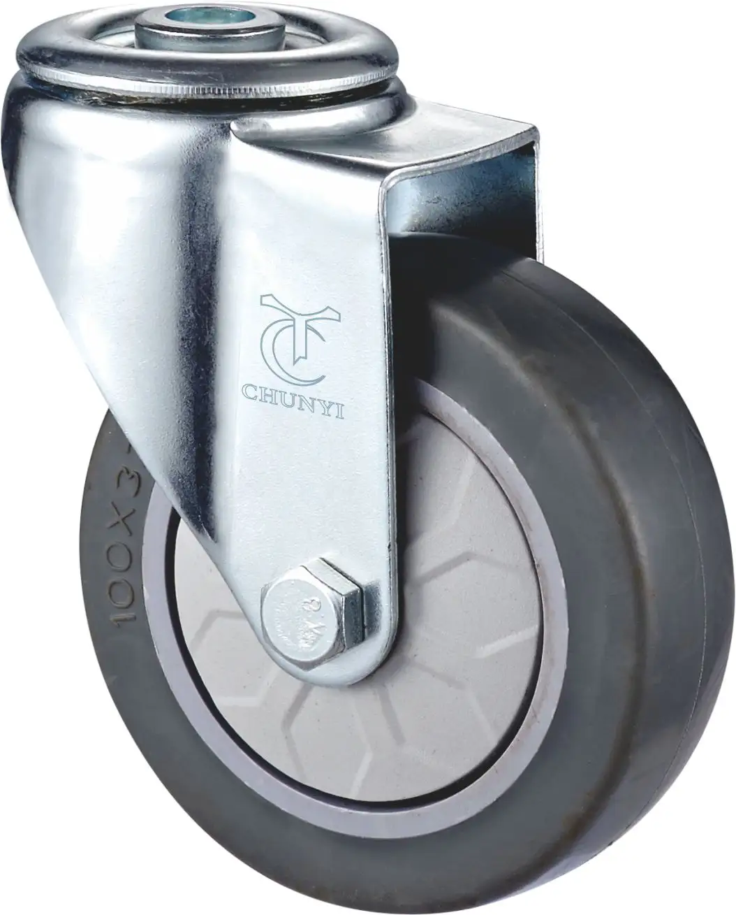 3/4/5 Inch 7Single Ball Bearing TPR Material Caster With/Fixed/ Swivel /Brake/75mm 100mm 125mm