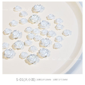 <span class=keywords><strong>Pas</strong></span> <span class=keywords><strong>Cher</strong></span> Vente en Gros Accessoires pour Ongles Diamant Ornements Camélia Nail Art Blanc Aurora Fleur Arc En Trois Dimensions <span class=keywords><strong>Strass</strong></span> - Product Image 6
