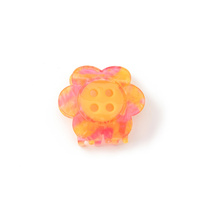 Pince à cheveux à motif écossais coloré et fleur boutonnée, en acétate, style requin, polyvalente, pour femme, pour le quotidien et les trajets, best-seller transfrontalier