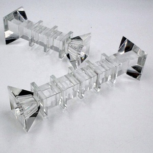 Commercio all'ingrosso k9 Nuovo Design intelligente in <span class=keywords><strong>bianco</strong></span> e nero Luce del Tè Mini tealight supporto di candela di cristallo di vetro unico candeliere di cristallo - Product Image 4