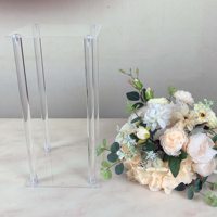 Supports de fleurs pour centre de table de mariage indien, modernes, légers, en acrylique, 23 pouces, 10 pièces