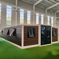Maison conteneur préfabriquée extensible complète de 40 pieds ou 20 pieds, 1, 2, 3, 4 ou 5 chambres, pliable, mobile, pour bureau, atelier ou habitation