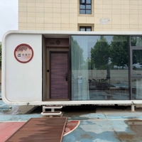 Bureau mobile modulaire en conteneur d'acier avec capsule spatiale durable pour usage commercial et atelier