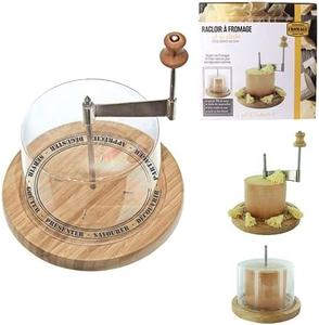 COOK CONCEPT KD3160 Grattoir à fromage en forme de tête de <span class=keywords><strong>moine</strong></span> avec couvercle de protection en bois, facile à utiliser, lavage à la main uniquement, 18,5x24,5cm - Product Image 4