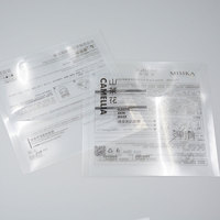 Sac cosmétique transparent d'usine avec logo sac transparent en plastique mylar laminé personnalisé emballage pour masque facial sac d'étanchéité 3 côtés